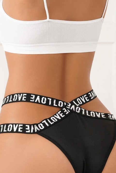 Bikini LOVEATA, Culoare: negru și alb, IVET.RO - Reduceri de până la -80%