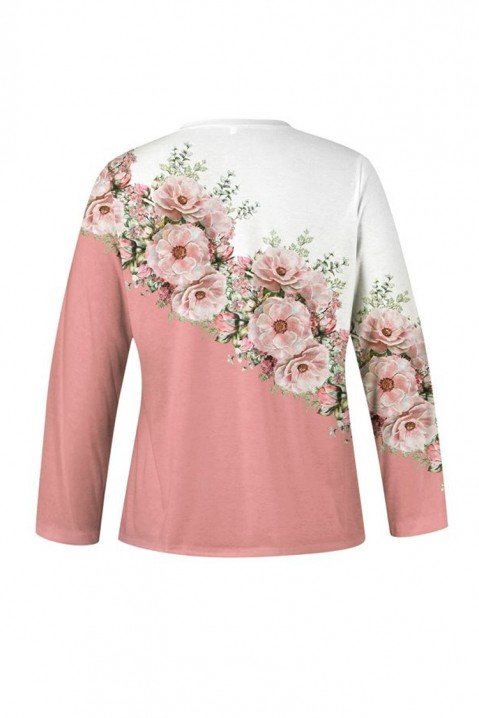 Bluză damă BLUMPELSA, Culoare: alb cu roz, IVET.RO - Reduceri de până la -80%