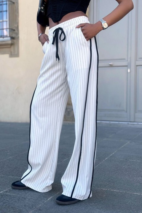 Pantaloni LAROLSA, Culoare: negru și alb, IVET.RO - Reduceri de până la -80%