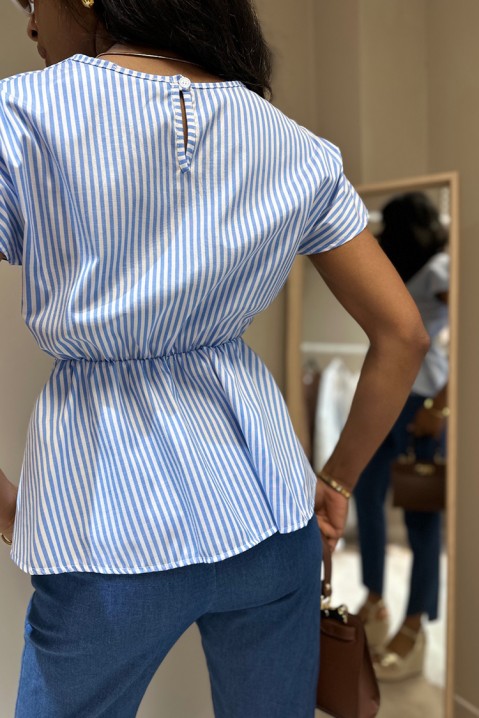 Bluză damă PROMAVOSA, Culoare: alb și albastru   , IVET.RO - Reduceri de până la -80%