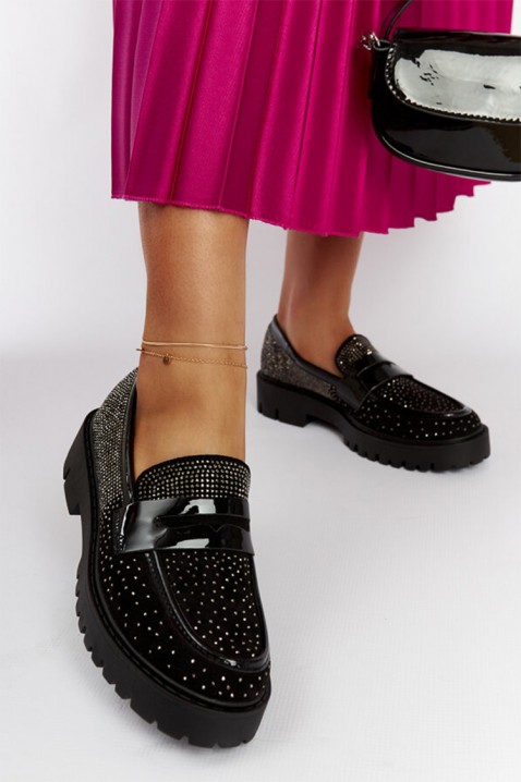 Mocasini damă DELMORDA BLACK, Culoare: negru, IVET.RO - Reduceri de până la -80%