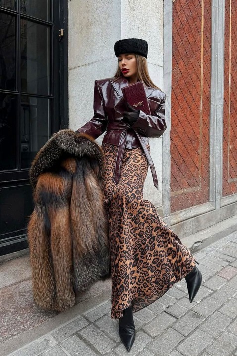 Fustă ZOLVERDA, Culoare: leopard, IVET.RO - Reduceri de până la -80%