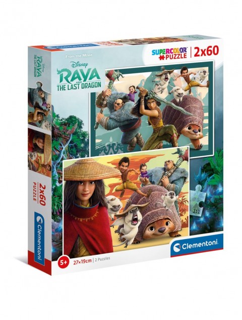 Puzzle pentru copii Clementoni de 2 x 60 piese - Raya și ultimul dragonIVET.RO - Reduceri de până la -80%