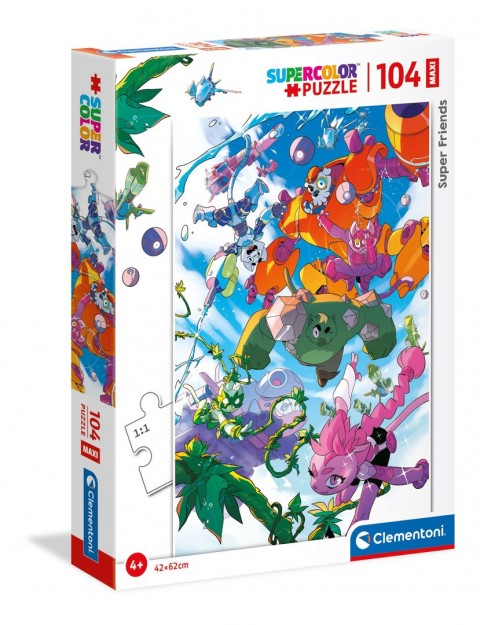 Puzzle pentru copii Clementoni cu 104 piese maxi - Super Prieteni (varianta 2)IVET.RO - Reduceri de până la -80%