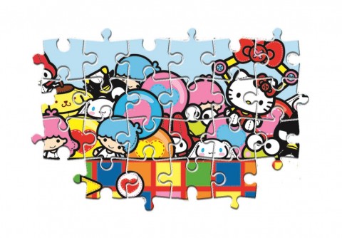 Puzzle pentru copii Clementoni cu 24 de piese maxi - Hello KittyIVET.RO - Reduceri de până la -80%