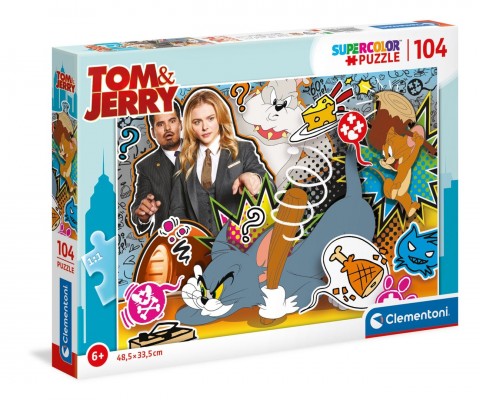 Puzzle pentru copii Clementoni 104 de piese - Tom și JerryIVET.RO - Reduceri de până la -80%