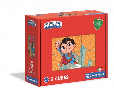 Puzzle pentru copii Clementoni cu 6 cuburi - Super PrieteniIVET.RO - Reduceri de până la -80%