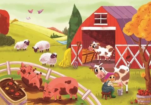 Puzzle pentru copii Clementoni de 3 x 48 piese - La câmpIVET.RO - Reduceri de până la -80%