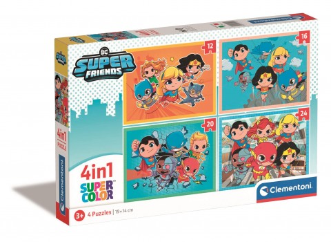 Puzzle pentru copii Clementoni 4 în 1 - Super prieteniIVET.RO - Reduceri de până la -80%