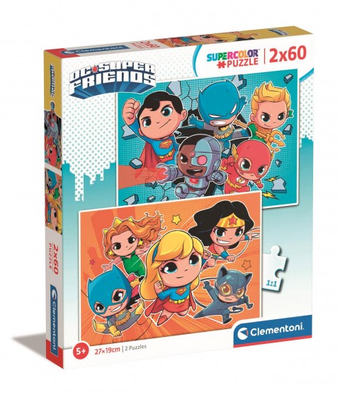Puzzle pentru copii Clementoni de 2 x 60 piese - Super PrieteniIVET.RO - Reduceri de până la -80%