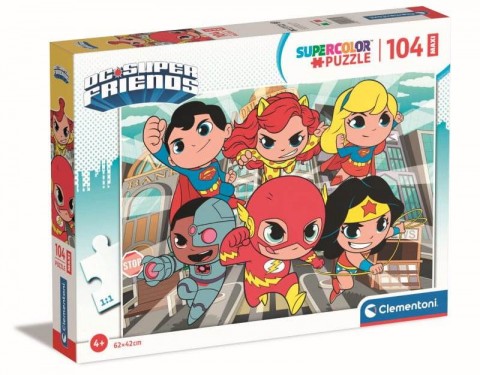 Puzzle pentru copii Clementoni maxi 104 piese - Super Prieteni (varianta 1)IVET.RO - Reduceri de până la -80%