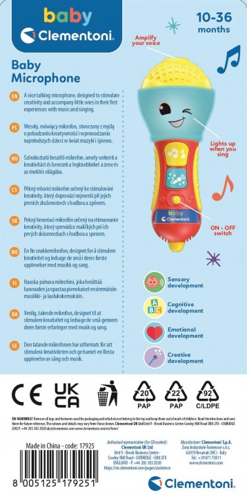 Microfon Muzical | Baby ClementoniIVET.RO - Reduceri de până la -80%