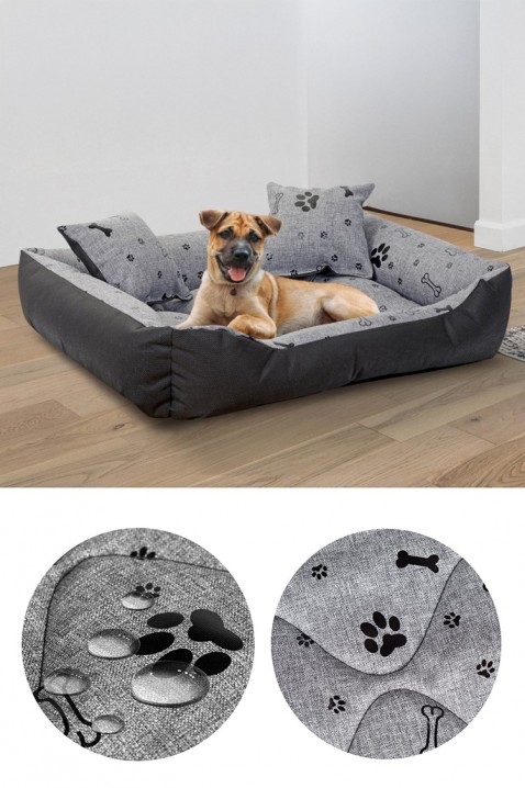 Pat pentru câini GLEVOLZO 100cm x 75cm, Culoare: gri, IVET.RO - Reduceri de până la -80%