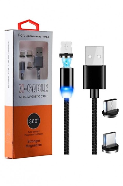 Cablu de încărcare magnetic 3in1 GLIVENZOIVET.RO - Reduceri de până la -80%