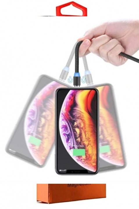 Cablu de încărcare magnetic 3in1 GLIVENZOIVET.RO - Reduceri de până la -80%