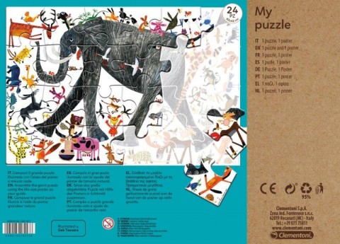 Puzzle pentru copii Clementoni cu 24 de piese maxi - Animalele MeleIVET.RO - Reduceri de până la -80%