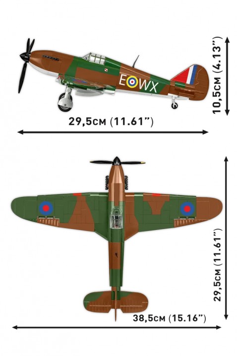 Set de construcție Cobi avion Hawker Hurricane- piese 375IVET.RO - Reduceri de până la -80%