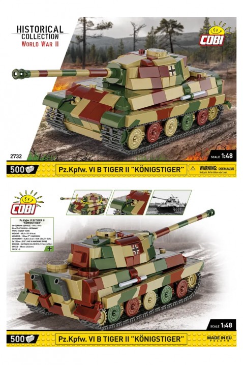 Set de construcție Cobi tanc Tiger II „Königstiger” - piese 500IVET.RO - Reduceri de până la -80%