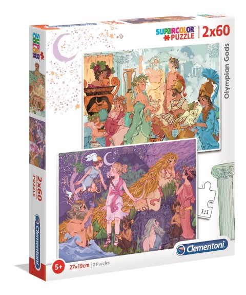 Puzzle pentru copii Clementoni de 2 x 60 piese - Zeii OlimpuluiIVET.RO - Reduceri de până la -80%