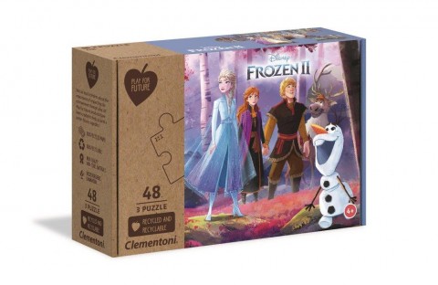 Puzzle pentru copii Clementoni de 3 x 48 piese - Regatul Înghețat 2IVET.RO - Reduceri de până la -80%