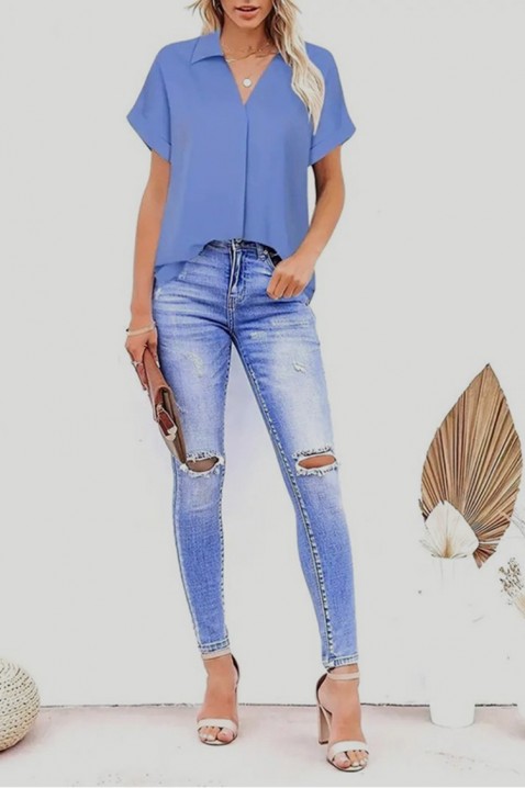 Bluză damă EURELZA BLUE, Culoare: albastru, IVET.RO - Reduceri de până la -80%