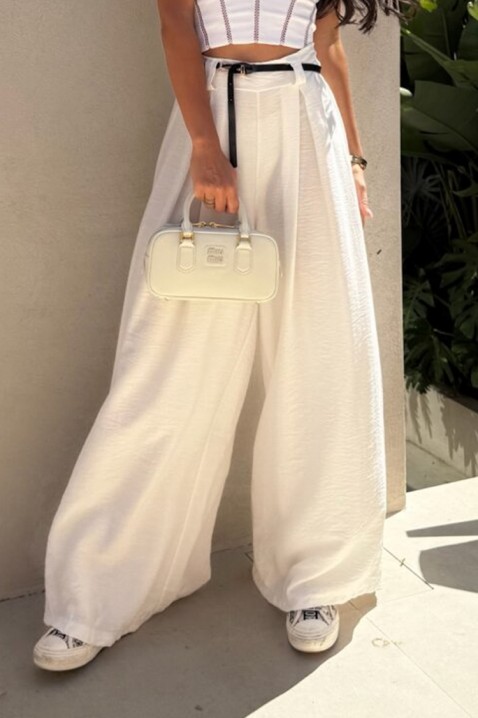 Pantaloni OVELZA WHITE, Culoare: alb, IVET.RO - Reduceri de până la -80%