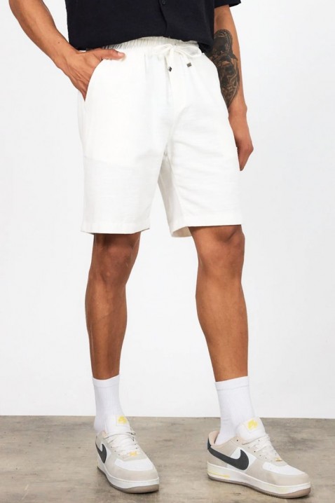 Pantaloni scurți pentru bărbați JOLFO WHITE, Culoare: alb, IVET.RO - Reduceri de până la -80%