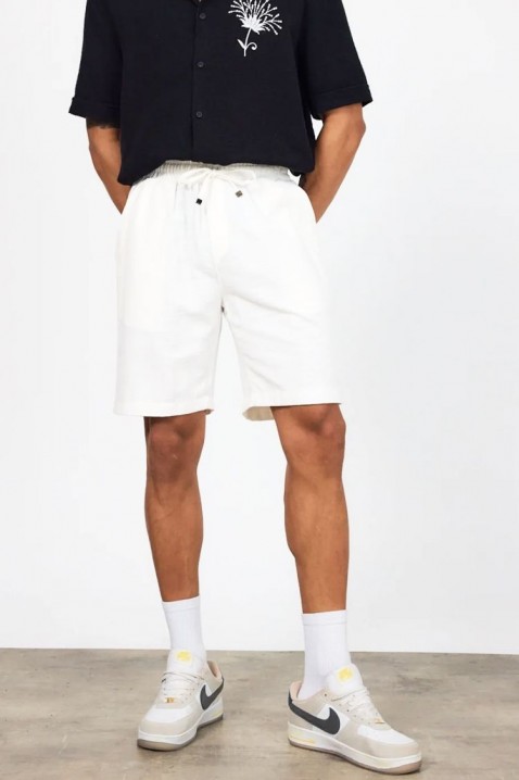 Pantaloni scurți pentru bărbați JOLFO WHITE, Culoare: alb, IVET.RO - Reduceri de până la -80%