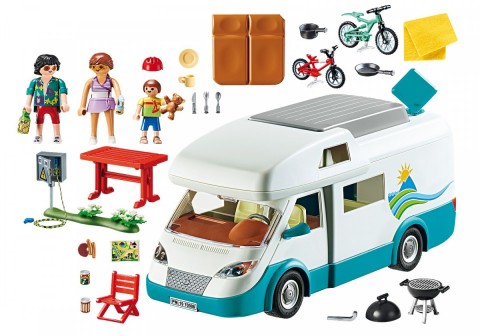 Set cu figurine Family Fun 70088 Mașină de camping pentru familieIVET.RO - Reduceri de până la -80%