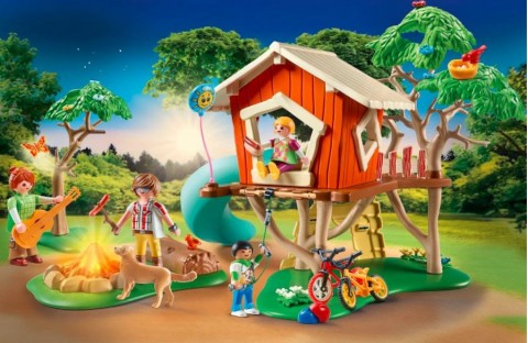 Set de cărămizi cu figurine Family Fun 71001 Căsuța din copac cu toboganIVET.RO - Reduceri de până la -80%