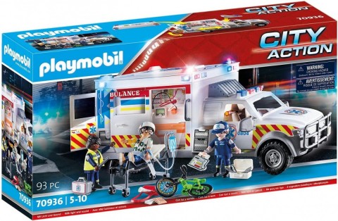 Set de figurine City Action 70936 Ambulanță de urgență: US AmbulanceIVET.RO - Reduceri de până la -80%