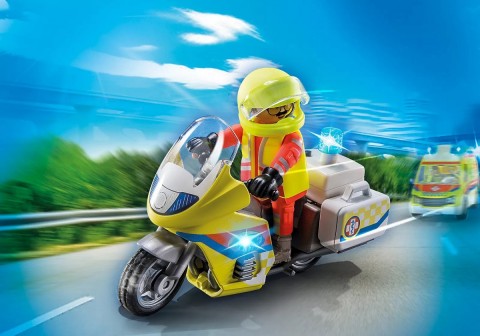 Set cu figurina City Life 71205 Motocicletă de salvare cu luminăIVET.RO - Reduceri de până la -80%