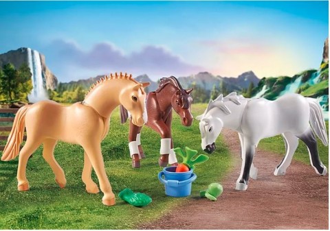 Set cu figurine Horses 71356 3 cai cu șeiIVET.RO - Reduceri de până la -80%
