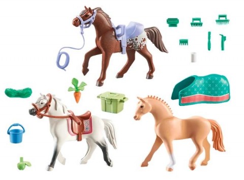 Set cu figurine Horses 71356 3 cai cu șeiIVET.RO - Reduceri de până la -80%
