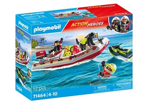 Set figurine Action Heroes 71464 Barcă de pompieri cu skuter de apăIVET.RO - Reduceri de până la -80%