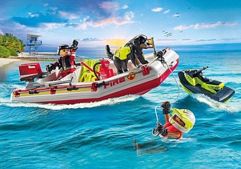 Set figurine Action Heroes 71464 Barcă de pompieri cu skuter de apăIVET.RO - Reduceri de până la -80%