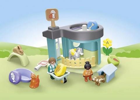 Set cu figurine Junior 71690 Hotel pentru animale cu distribuitor de hranăIVET.RO - Reduceri de până la -80%