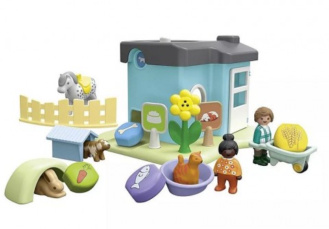Set cu figurine Junior 71690 Hotel pentru animale cu distribuitor de hranăIVET.RO - Reduceri de până la -80%