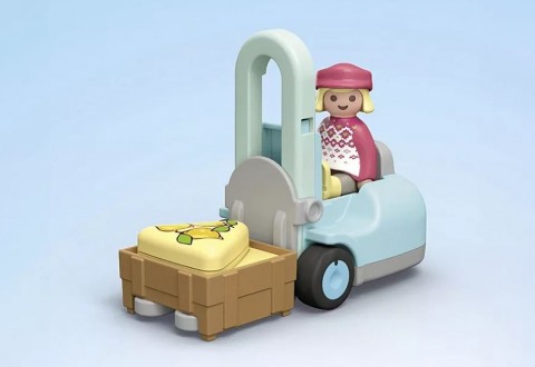 Set figurine Junior 71691 Tarabă ecologică cu stivuitorIVET.RO - Reduceri de până la -80%