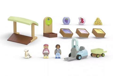 Set figurine Junior 71691 Tarabă ecologică cu stivuitorIVET.RO - Reduceri de până la -80%