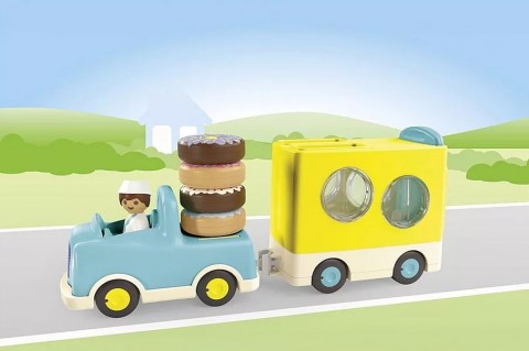 Set cu figurine Junior 71702 Camionul cu Gogoși cu funcție de asamblare și sortareIVET.RO - Reduceri de până la -80%