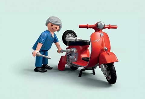 Set figurine Vespa 71620 Garaj Vespa din anii '60IVET.RO - Reduceri de până la -80%