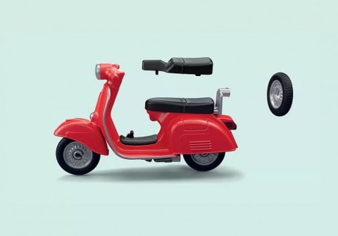 Set figurine Vespa 71620 Garaj Vespa din anii '60IVET.RO - Reduceri de până la -80%