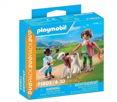 Set Duo Pack 71803 Gospodyni wiejska z dzieckiem i cielakiemIVET.RO - Reduceri de până la -80%