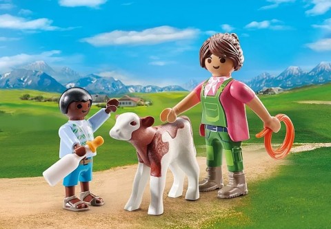 Set Duo Pack 71803 Gospodyni wiejska z dzieckiem i cielakiemIVET.RO - Reduceri de până la -80%