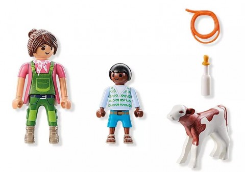 Set Duo Pack 71803 Gospodyni wiejska z dzieckiem i cielakiemIVET.RO - Reduceri de până la -80%