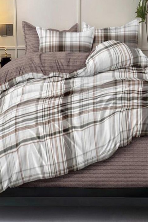 Lenjerie de pat HOLDERA 200x220 cm bumbac 4 piese, Culoare: bej, IVET.RO - Reduceri de până la -80%