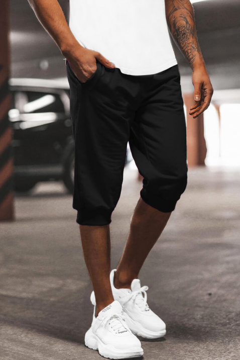 Pantaloni scurți pentru bărbați MULZO BLACK, Culoare: negru, IVET.RO - Reduceri de până la -80%