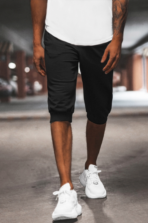 Pantaloni scurți pentru bărbați MULZO BLACK, Culoare: negru, IVET.RO - Reduceri de până la -80%