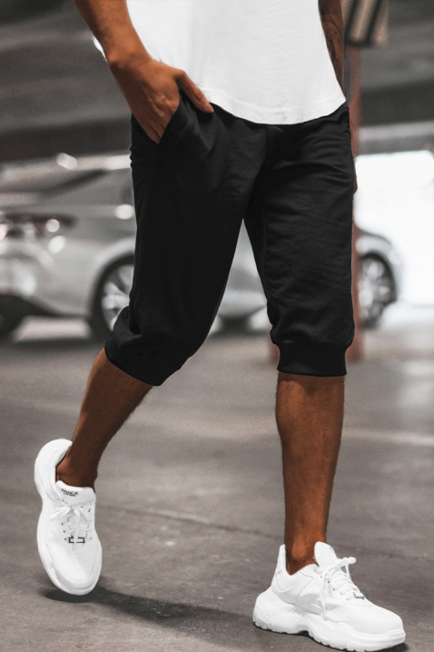 Pantaloni scurți pentru bărbați MULZO BLACK, Culoare: negru, IVET.RO - Reduceri de până la -80%